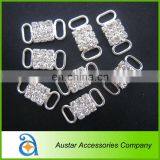 Clear Silver Crystal Rhinestone Swimwear Connector thumbnail-1