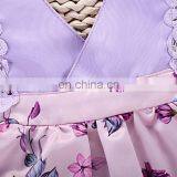 Cute Baby Girl Romper Summer Lace Floral Ruffle Purple Legend Newborn Baby Party Dress Romper thumbnail-3