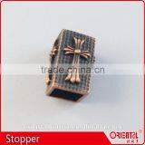 Antique Brass Garments Metal Column Cord End String Stoppers thumbnail-5