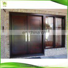 Glass Insert Solid Mahogany Wood Front Entry Doors With Sidelights thumbnail-4