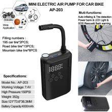 Patented Mini High Pressure Rechargeable Portable Electronic Air Compressor for Bicycle Ball Motorcycle Electric Bike Pump thumbnail-5