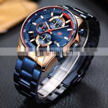 MINI FOCUS MF0218G Luxury Watch For Men Stainless Steel Quartz Relogio Masculino Mens Watches Silver thumbnail-3