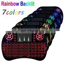 i8 Remote Controller 7 Colors Backlight Mini Air Keyboard for Android tv Box