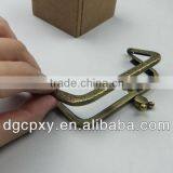 Square Bronze Color Metal Purse Frame Handle for Generous and Aristocratic Purse