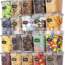 20 PC 1.6L  Kitchen Pantry Organization Plastic food Canisters  with lid Airtight Food Storage Containers Set
