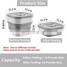 Collapsible Food Storage Containers Cereal Rice Seal Storage Containers Silicone Folding Rice Bucket thumbnail-5