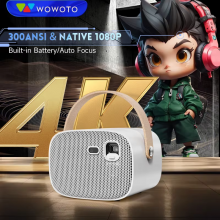 WOWOTO Portable 3D 4K Android Video Projector 2000 Lumen WIFI BT Led DLP Home Theater Screenless Mini Smartphone Projector thumbnail-2
