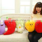 Cute Face Design Cartoon Red Chilli Shape Vegetable Pillow Kids Pillow thumbnail-2
