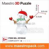 8PCS New Year Ornament 3d Puzzle Snowman thumbnail-2