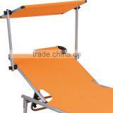 Beach Lounge Chair With Canopy Portable Leisure Ceiling Folding Beach Chair Outdoor Sun Lounge thumbnail-4