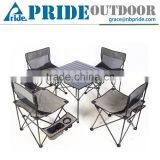 5 PCS Garden Furniture Cast Aluminium Camping Folding Table Chair thumbnail-1