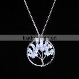 Wholesale New Fashion Red Jasper Natural Stone Tree of Life Necklace Jewelry SMJ0172 thumbnail-3