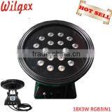 Round Type IP65 Waterproof 18x3w RGB 3in1 Led Wash Light Outdoor thumbnail-1