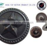 15mm Metal 4 Part Dark Antique Silver Snap Button