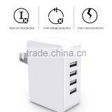 2016 factory price cheap travel multiport USB Charger 4 port wholesale mini usb wall charger