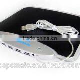 Blue LED Light Mousepad Mouse Pad Mat + 4 Ports USB HUB for PC Laptop Computer thumbnail-4