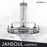12 lights contemporary led color changing crystal chandelier
