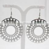 Fashion Beautiful Stainless Steel Big Round Drop Earrings Designs for Women