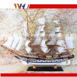 Great Yacht Scale Assembly Handcraft Wooden Sailing Boat Model thumbnail-5