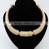 Alibaba China Jewelry Best Selling Europe and America Popular Shining Exquisite workmanship Alloy Spring Chain Necklace in Stock