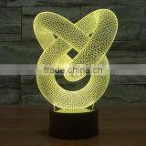 Mosunx Busines Night Light Optical 3D Chain Link Lighting Laser Cut Desk Lamp With USB Port LED for Children thumbnail-2