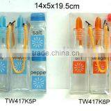 TW417K5P 4pcs glass cruet set with printing