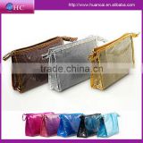Carry on Zippered transparent PVC cosmetic clear travel toiletry bag,washing bag