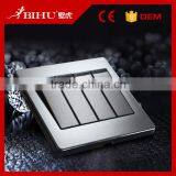 Durable in Use BIHU Brown or Silver Color 4 Gang 2 Way Modern Light Switch thumbnail-4