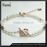 Freshwater pearl bracelet 7-8mm AAAA round natural freshwater pearl bracelet