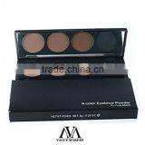 Private Label Cosmetics, Long Lasting Waterproof 4 Color Eyebrow Powder Compact, Pressed Powder Palette