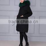 New Arrival High Quality Natural Fox Fur Lined Long Parka With Natural Raccoon Collar Supplier's Choice thumbnail-5