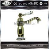 Unique Style Antique Faucet Bronze Brass Basin Sink Mixer Hot and Cold Water Taps Single Handle Single Hole Faucet thumbnail-3