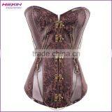 Glam Rock Brown Women's Steel Boned Steampunk Gothic Tight Lacing Corset