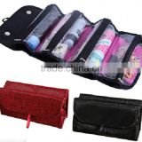 4 COMPARTMENT "ROLL N' GO" COSMETIC/TOILETRY/JEWELRY BAG