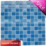 Blue color swimming pool crystal glass mosaic tiles