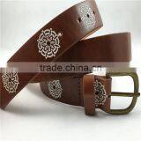 Tan Color Cheap Price PU Faux Leather Belt for Pants thumbnail-1