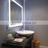 High class flat bathroom LED light mirror touch sensor switch with demister pad