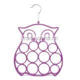 Velvet Flocked Scarf Tie Hanger Oraganizer, Owl Style thumbnail-3