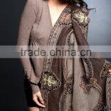 hand embroidery ladies Pure Wool Shawls
