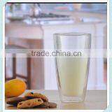 Borosilicate Material Double Wall Milk Cup Heat Resitant Double Wall Glass Milk Cup for Sale thumbnail-2