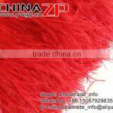 CHINAZP Hot Sale Feather Size 5-6 Inch Strip Two Ply Dyed Red Ostrich Fringe Trim Feathers on Ribbons thumbnail-3