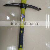 STEEL PICK WITH DOUBLE COLOR PLASTIC -COATING HANDLE /pick Mattock