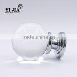 Oversize Globe Shiny Clear Brass Metal Crystal Glass Knobs thumbnail-1