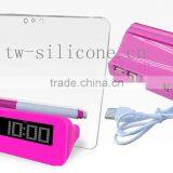 Free Pen Holder Neon LED Alarm Clock