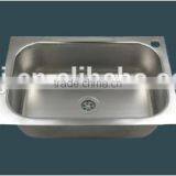 JZ-101 Small Square Single Bowl Stainless Steel Kitchen Sink thumbnail-1