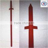 red painted angle metal Posts