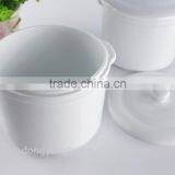 China Factory Wholesale Plain White Ceramic Porcelain Glazed Stew Pot, Soup Tureen With Lid , Serving Cooking Pot thumbnail-2