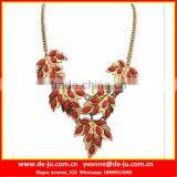 Agate Imitating Leaves Statement Necklace thumbnail-1