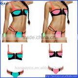 Cancelled Order Sexy Bright Color Swimwear With Zipper Closeout for Europe Market thumbnail-1