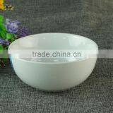 Cheap High Quality White Round Ceramic Coconut Bowl Restaurant Rice Bowl thumbnail-2